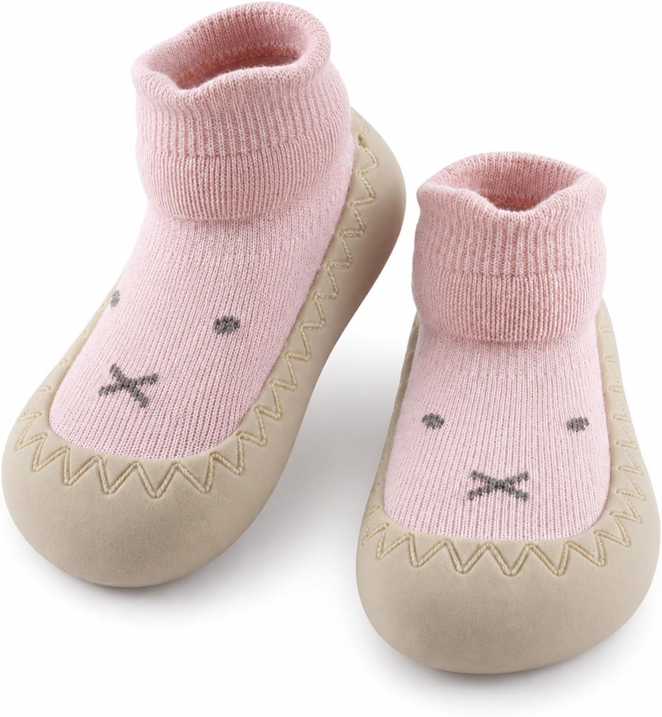 Exegawe Baby Sock Shoes Non-Slip Toddler First Walking Shoes for Boys Girls