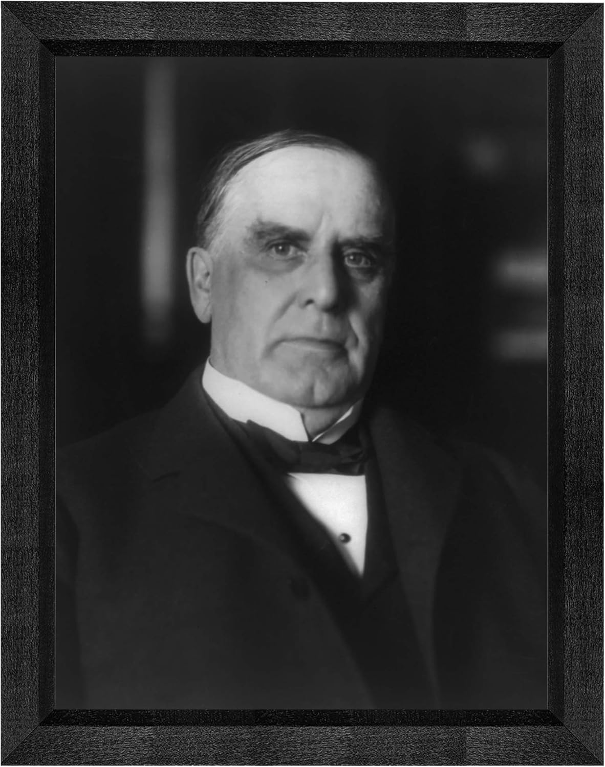 William McKinley Photograph in a Black Beveled Frame - Historical Artwork from 1901 - US President Portrait - (5" x 7") - Matte