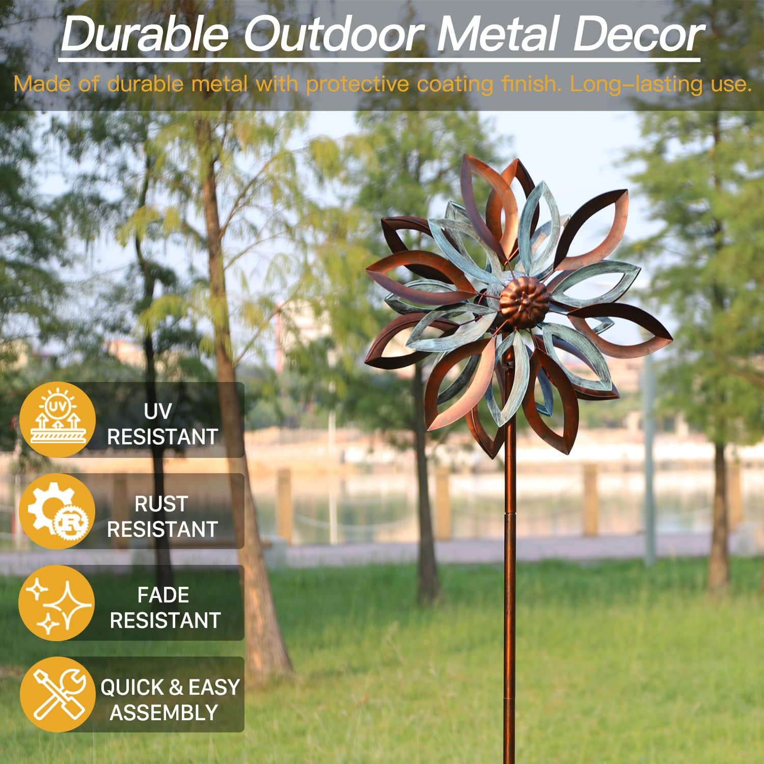 Gеt Dіѕсоunt оƒƒеr Cyan Oasis Yard Garden Wind Spinners with Solar Lights, Large Outdoor Metal Wind Spinners, Lawn Yard Art Garden Decor (20 W x 77 H) Chеареѕt 🛒 Cyan Oasis Yard Garden Wind Spinners with Solar Lights, Large Outdoor Metal Wind Spinners, Lawn Yard Art Garden Decor (20 W x 77 H)