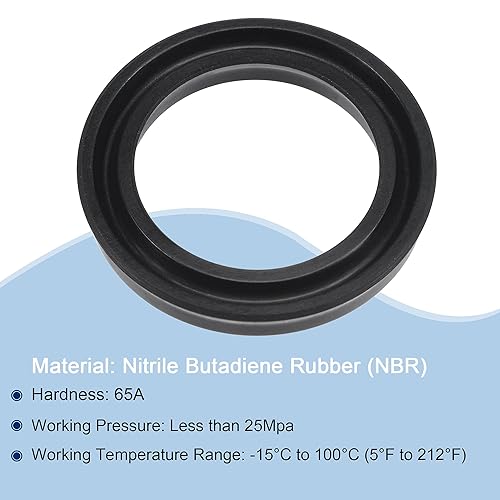 Miniatura 38 de MECCANIXITY USH - Sello radial para eje de 1.240 in de diámetro interior x 1.634 in de diámetro exterior x 0.236 in de ancho, color negro