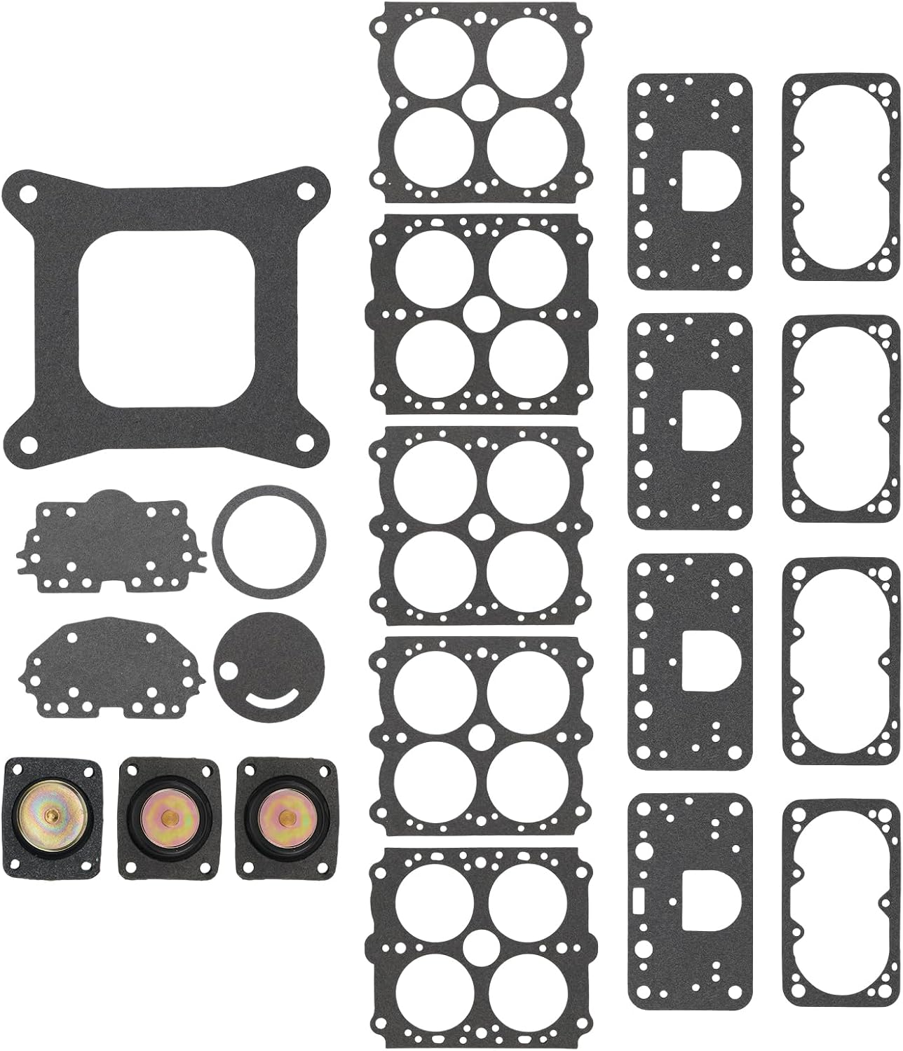 37-485 Carburetor Gasket Rebuild Kit for Holley Renew Kits 4150 4 Barrel Gasoline Double Pumper Carb Models 600 650 700 750 800 850 CFM