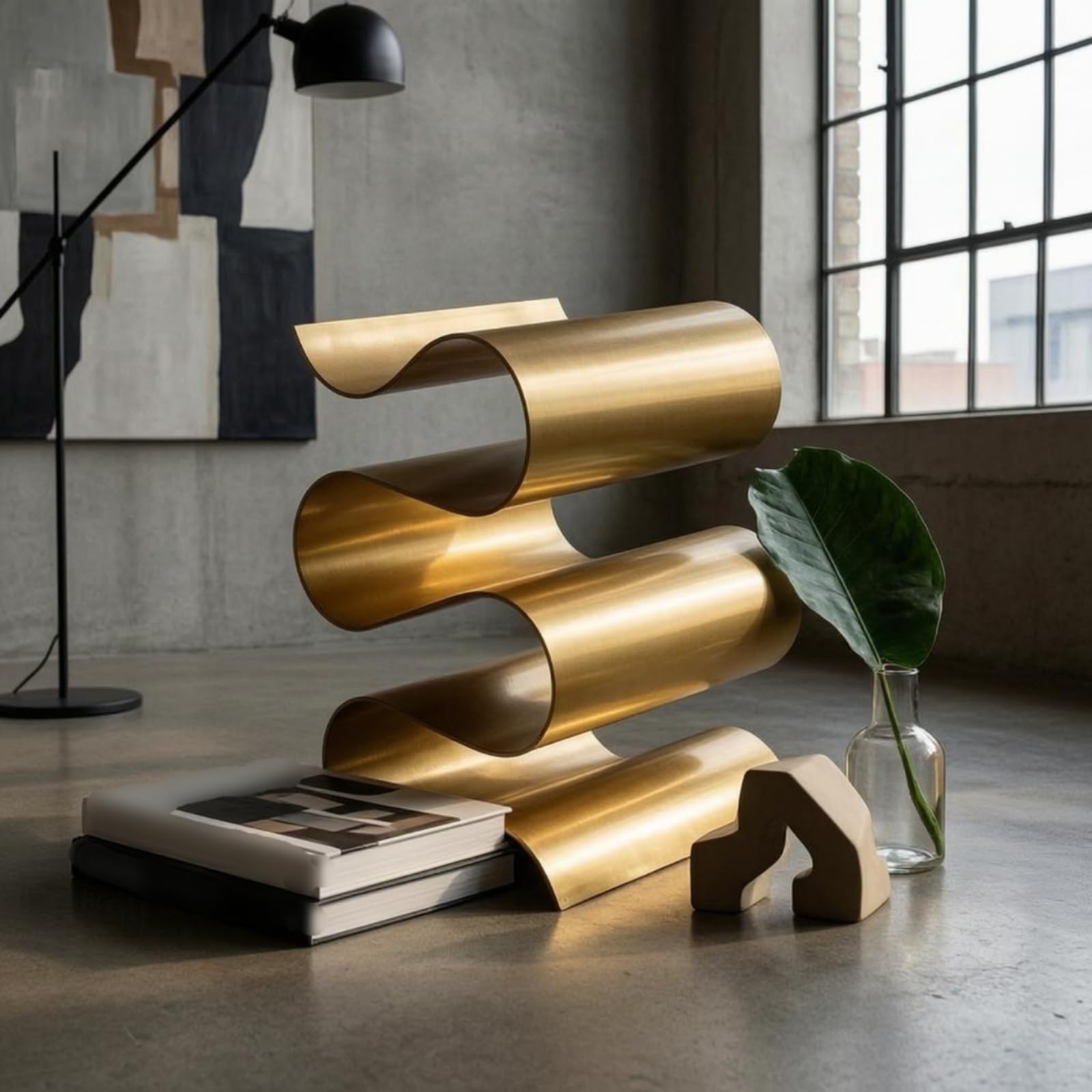 Soporte para Botellas de Vino con Diseño Artístico Estante Expositor Funcional Estructura Metálica Pintada Forma Compacta Adecuado para Resguardar, Color to 4