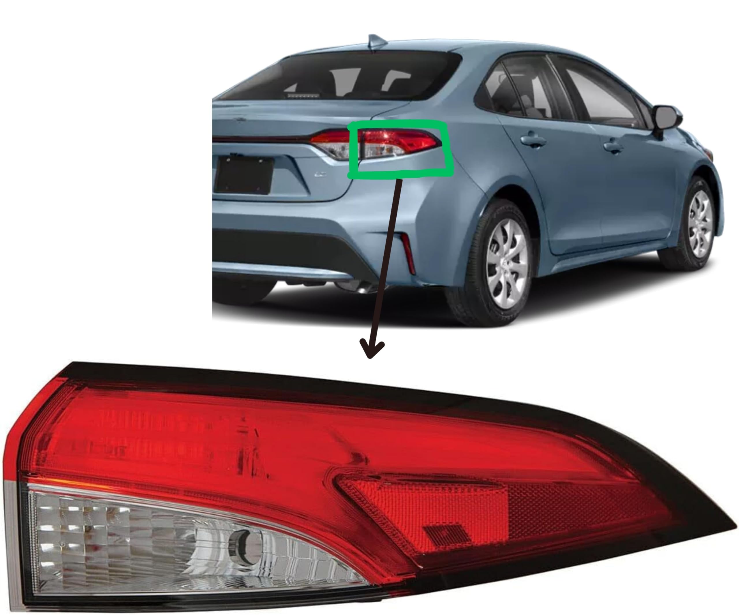 Amazon.com: Replacement for Toyota Corolla XSE XLE 2020 2021 2022