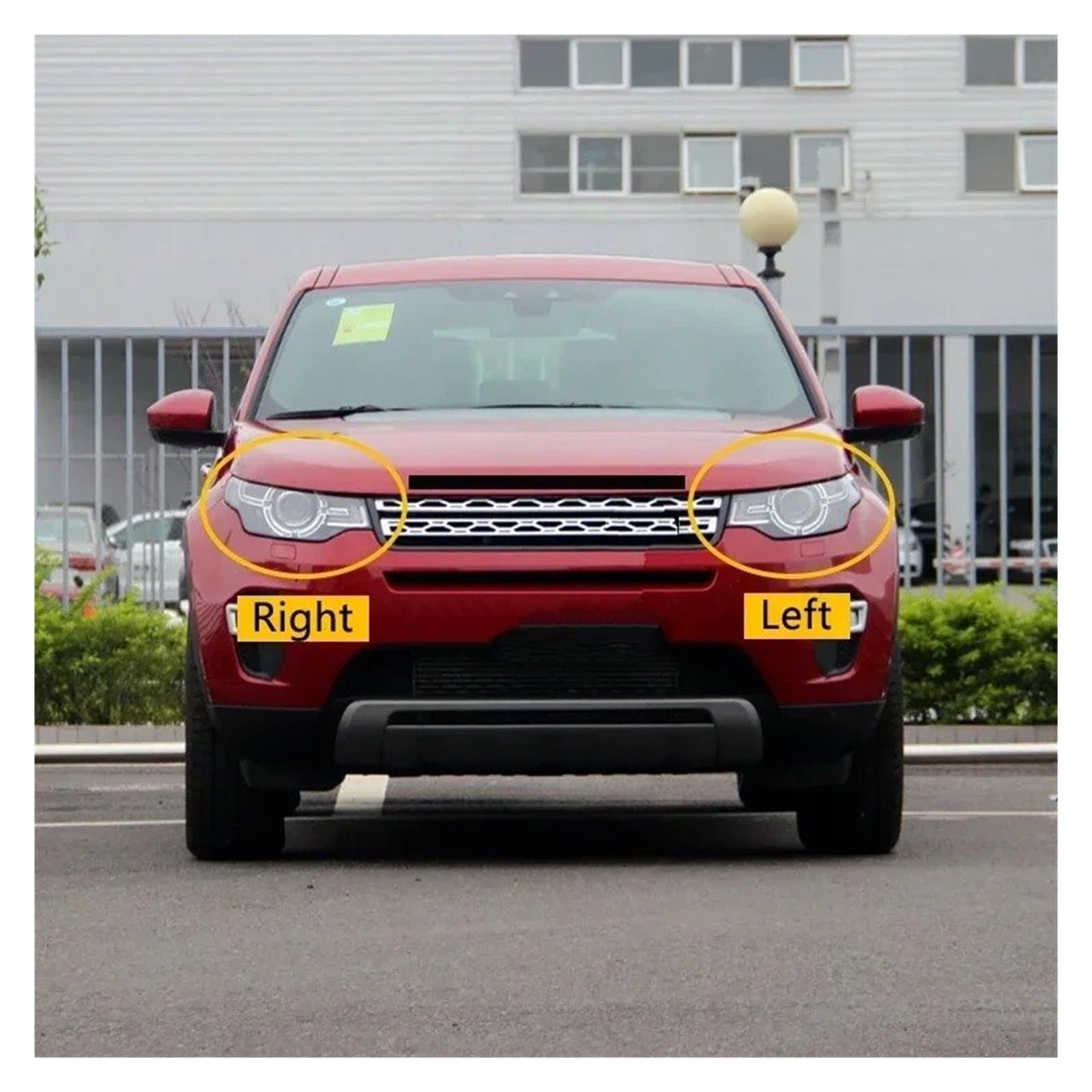 Fanali Anteriori Coprifaro Anteriore Per Auto, In Vetro Trasparente Fari Anteriori, Per Land Per Rover, Discovery, Sport 2015-2018.(Destra)