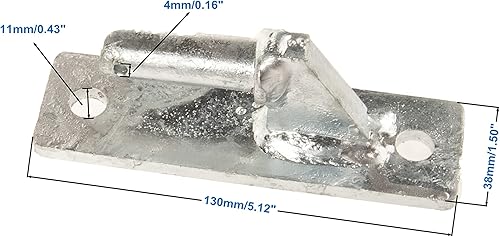 Miniatura 4 de Bisagra de puerta de montaje en pared Bisagras de puerta de enlace de cadena con pasador de bisagra 58 (4 piezas)