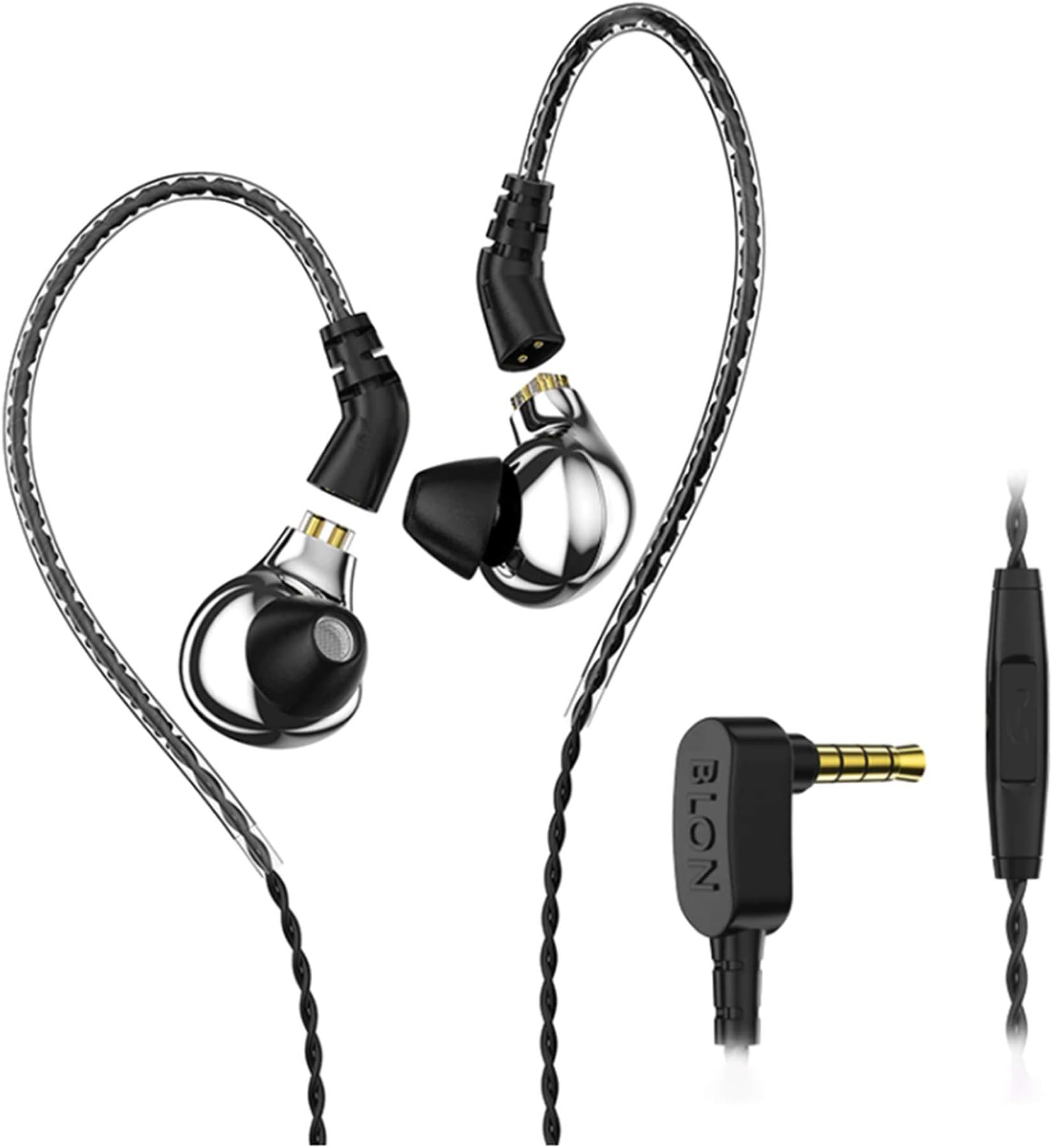 Blon BL-03 Silver/mic with Free CP100 Spinfit Tips