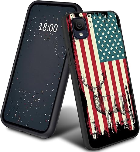 Miniatura 1 de Funda retro con bandera de ciervo para TCL ION Z T501L T501C, funda de silicona para TCL ION Z 2022, funda de goma de gel suave cubierta completa