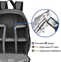 Vista 4 de CADeN - Mochila para cámara profesional DSLR / SLR sin espejo, resistente al agua, maletín compatible con accesorios de cámaras Sony, Canon, Nikon