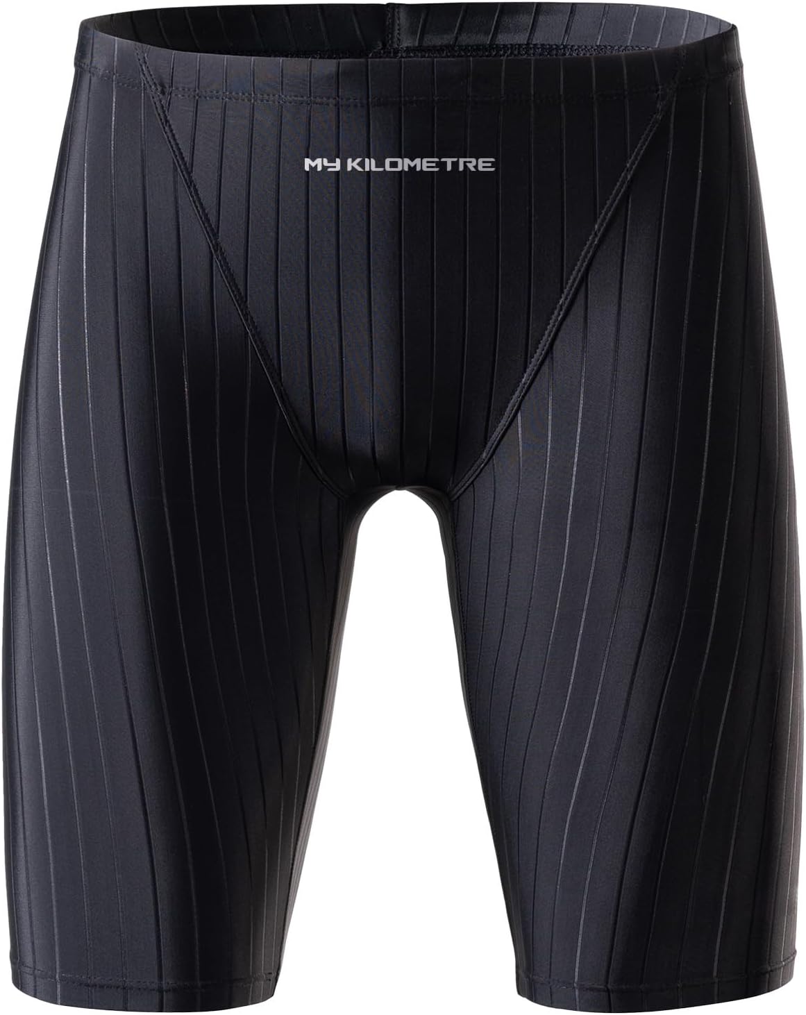 MY KILOMETRE Men's Swimsuit Jammer Solid Swim Jammers Endurance Long Racing Training Swimsuit - Image 2