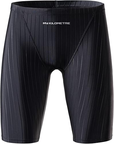 Miniatura 2 de MY KILOMETRE Traje de baño Jammer sólido de natación Jammers Endurance Long Racing Training Traje de baño