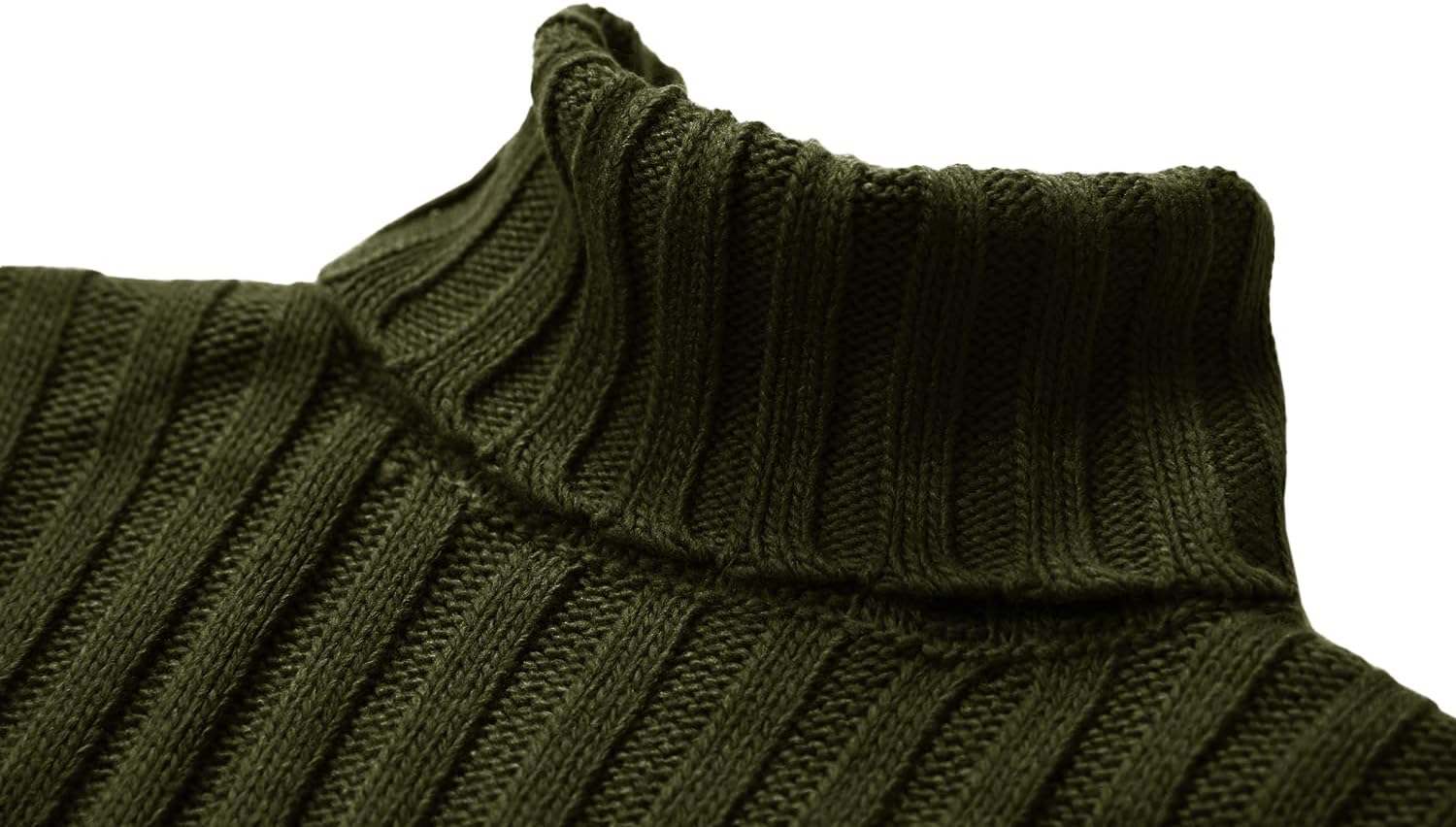Gafeng Mens Turtleneck Sweaters Winter Thick Ribbed Knit Loose Fit Chunky Thermal Cable Pullover Knitwear - Image 3