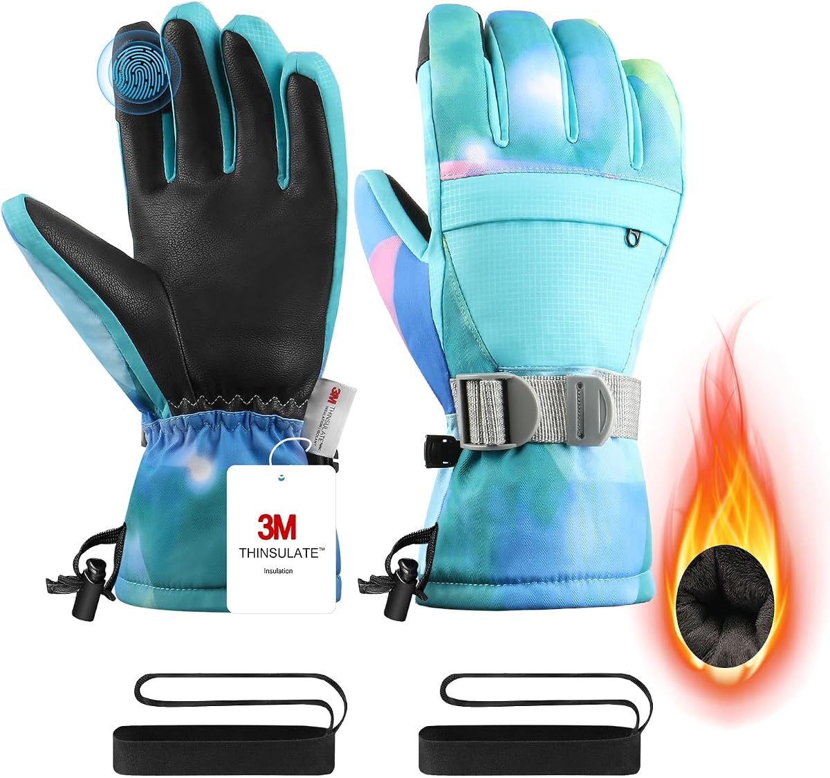 Cold Weather Mittens,Ski Gloves,Snow Gloves,Waterproof Winter Gloves,Men & Women,For Parent Child
