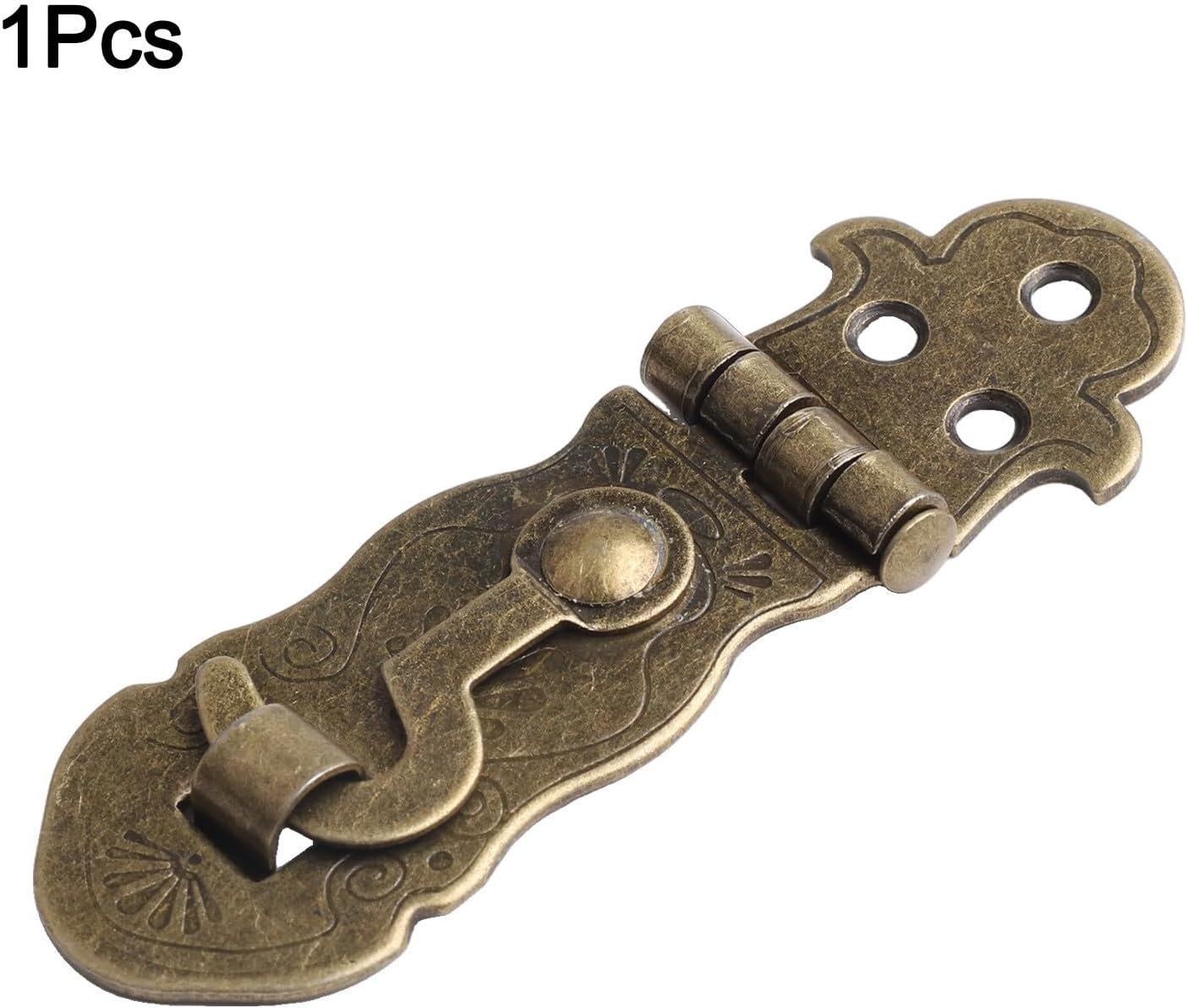 Retro Style Iron Suitcase Lock Chest Box Clasp Hasp Latch for Wooden Furniture Cases Boxes Decoration Bronze Tone