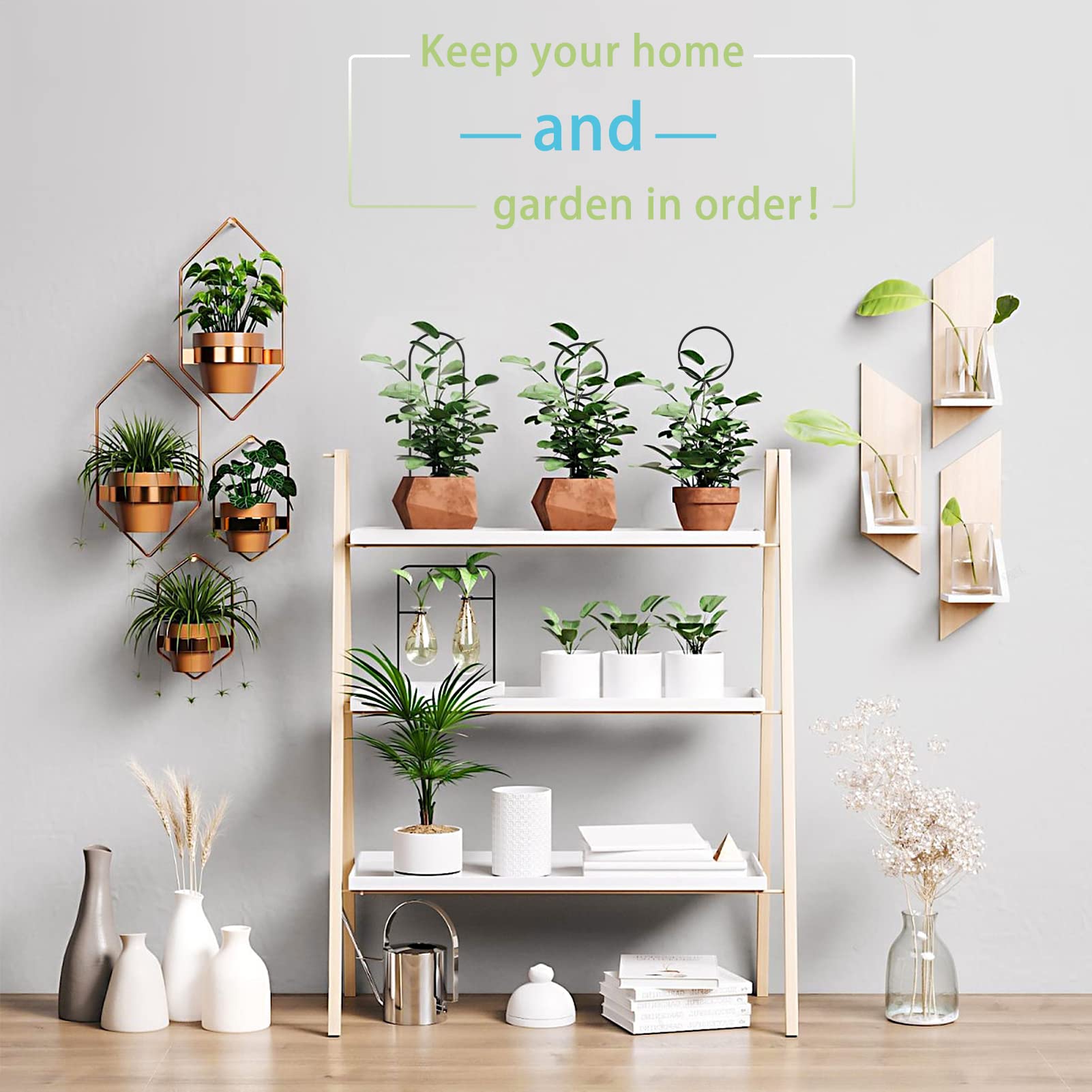 Lot De 4 Treillis Métalliques Dorés Pour Plantes Grimpantes - Support Pour Plantes D'intérieur Et Balcon - Décoration Jardin - 11