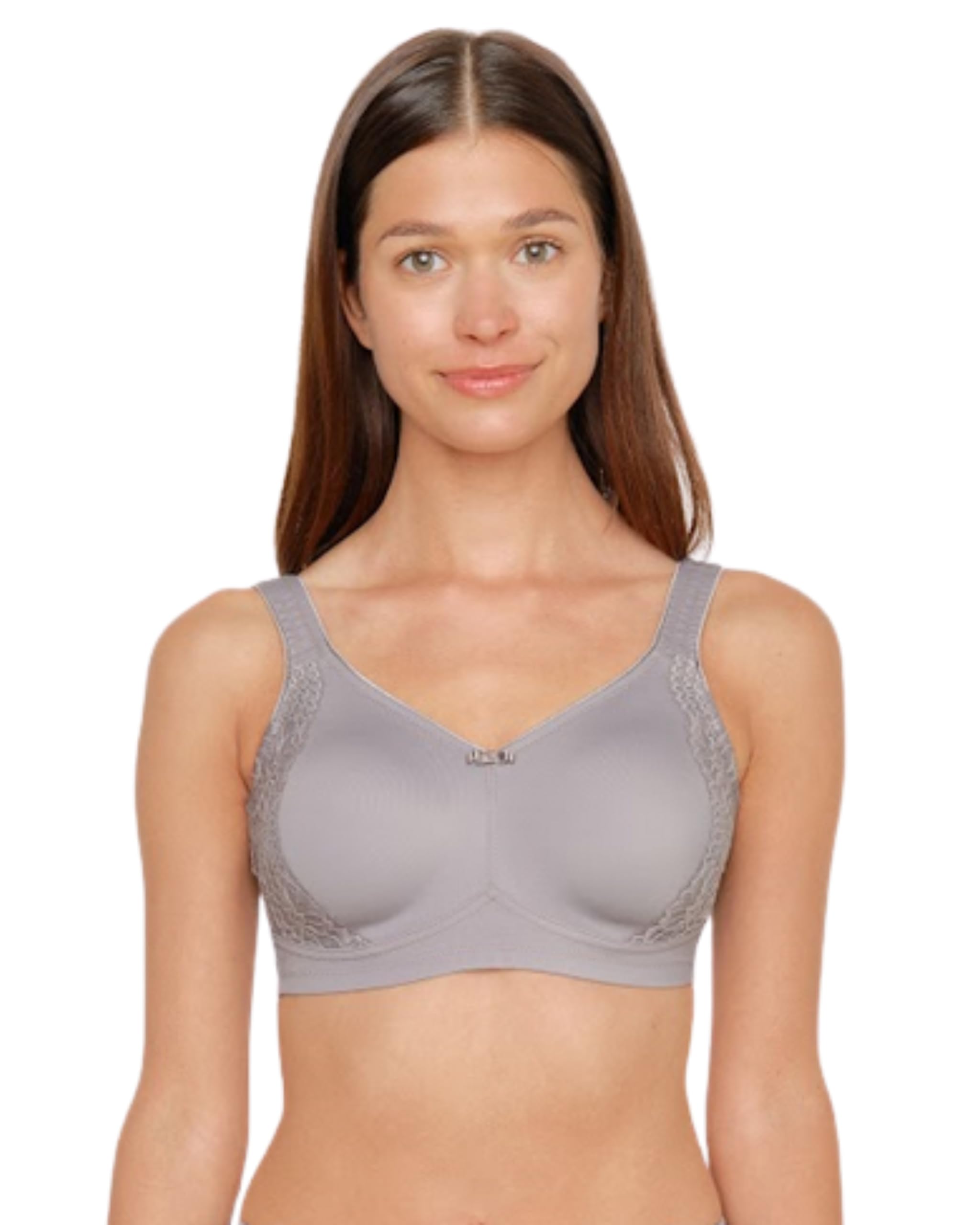 Susa Minimizer BH Damen ohne Bügel I London I Damen-BHS mit Minimizer Schnittform, verkleinert die Brüste optisch I Gemoldete Cups, breite Träger I Frosty Lavender I 75G