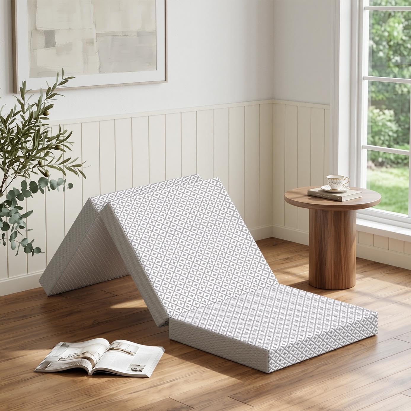 Warmiehomy Small Single Folding Mattress Memory Foam Foldable Mattress