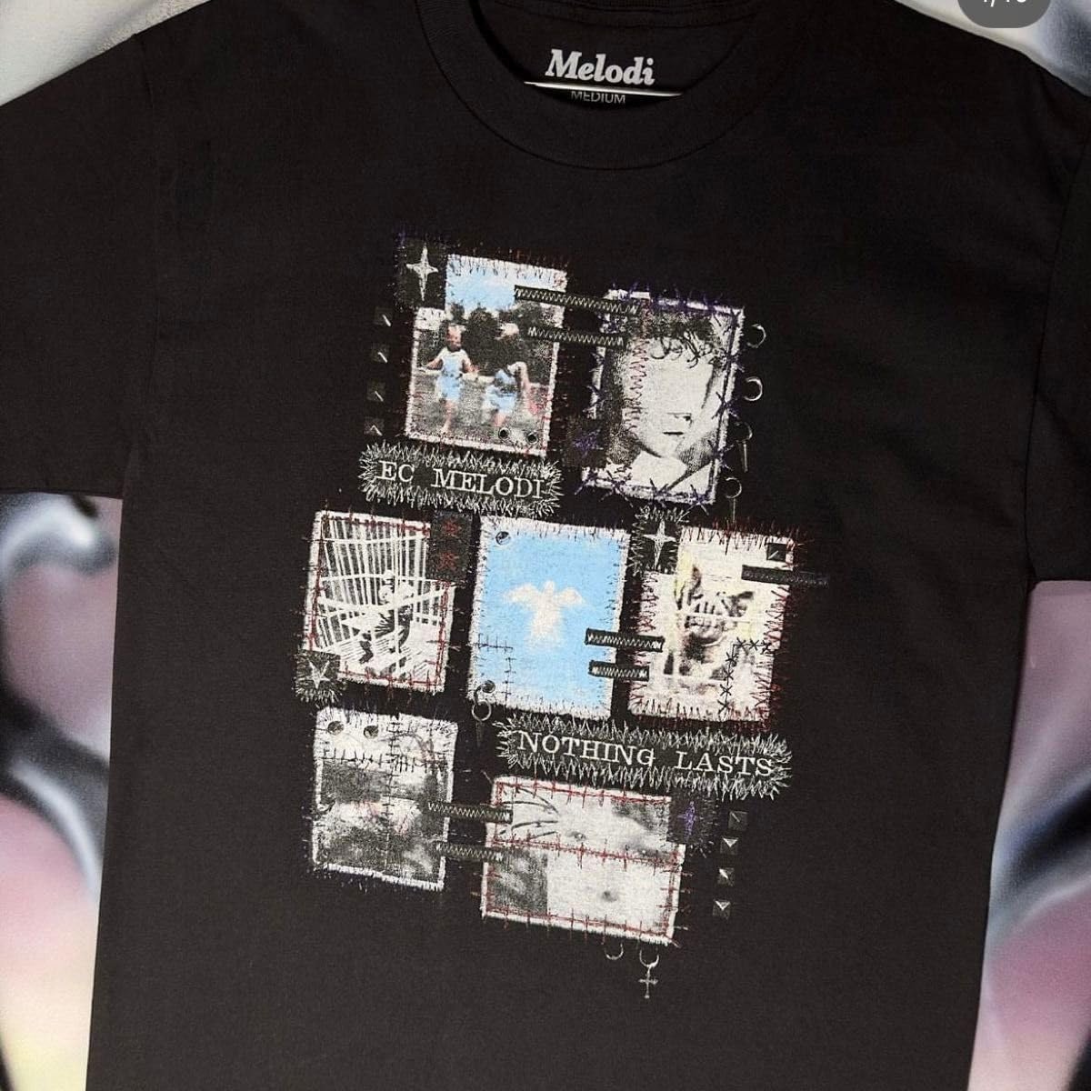 Amazon.co.jp: ec melodi Tシャツ 黒 S M : ファッション