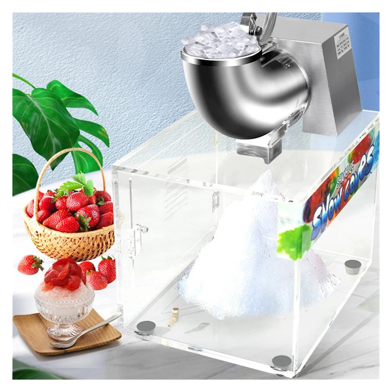 Komercyjna Maszyna Do Ogolonego Lodu O Dużej Mocy, Płatek, Waty Cukrowej, Kuchnia, Specjalność Z Owoców Morza Powerful Ice Crushing