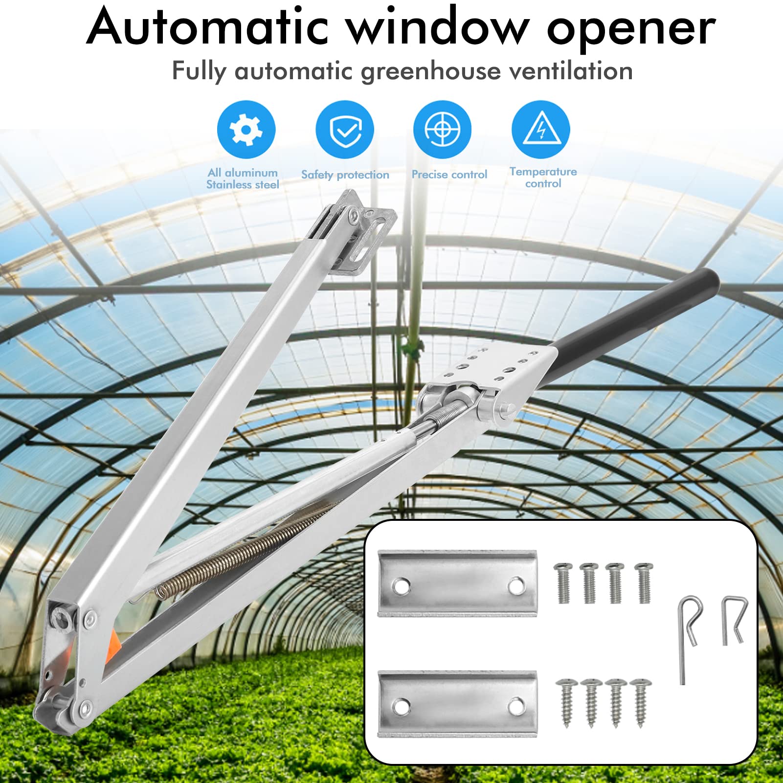 Apertura Automatica per Serra, Serre solari sensibili al Calore Tetto Automatico aprifinestra Serra Calda di sfiato Automatico per Serre e Rifugi da Giardino