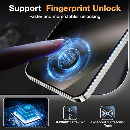 Miniatura 9 de YWXTW Paquete de 2 protectores de pantalla de privacidad para Moto G Power 5G 2023, protector de pantalla de vidrio templado de dureza 9H para Moto