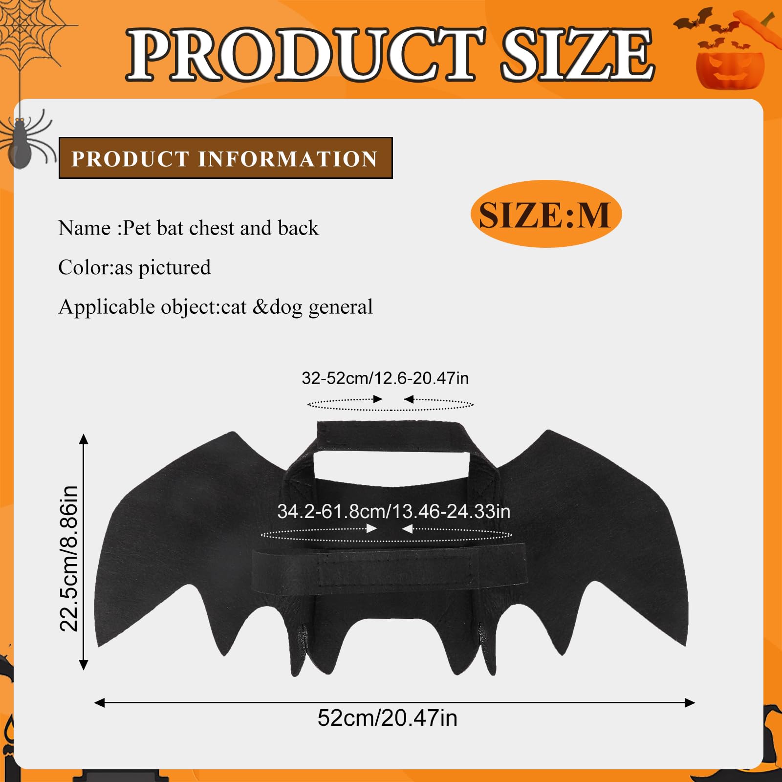 Pet Halloween Outfits Dog Halloween Costumes Pet Wizard Costume Cape with Adjustable Witch Hat for Small Medium Dogs Cats Christmas Outfits (Orange - Image 2