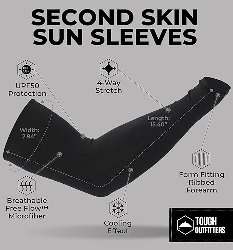 Miniatura 5 de Mangas de brazo de protección solar UV para hombres y mujeres manga de enfriamiento de compresión deportiva UPF 50 base de cáncer de piel recomendada