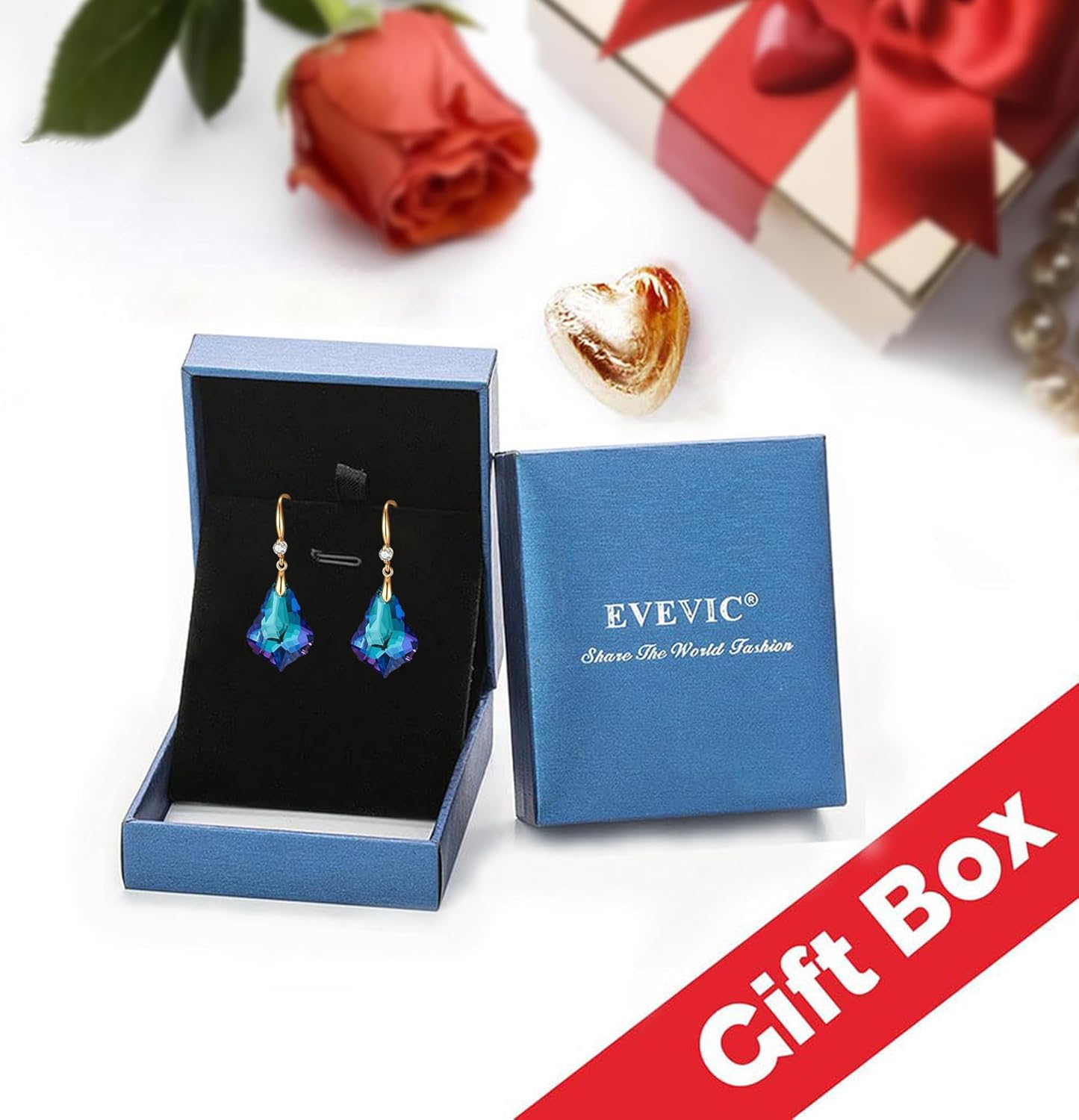 Trendy Austrian Crystal Baroque Drop Dangle Earrings for Women 14K Gold Plated Hook Earring Hypoallergenic Jewelry Gifts for Women - Image 6