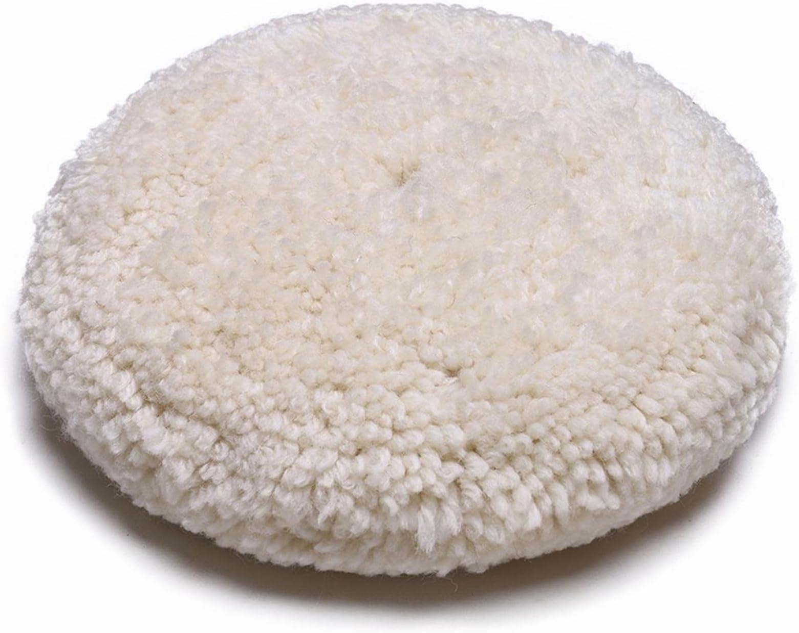 7" Double Sided Wool Buffing Pad for Buffing, Polishing, Cutting & Compounding - 2 Sided 7 Inch 100% Natural Wool Polishing Pad for Car, Marine, RV & Trucks