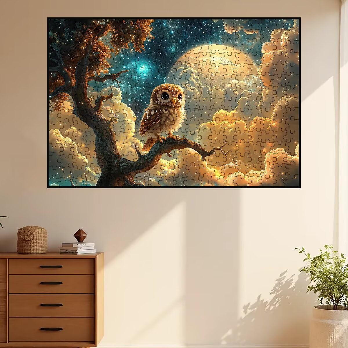 Puzzle 5000 Pezzi Gufo, Puzzle Luna per Adulti, Puzzles in Legno Intrattenimento Creativo, Divertimento, Puzzles Educativi Classici con Confezione di Alta Qualità Idea Regalo Donna, Decor Casa -3144