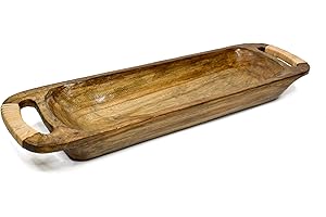 Wooden 25 Inch Dough Bowl: A Versatile Decor Statement