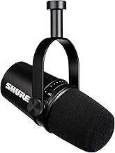 Shure MV7 USB Podcast Microphone for Podcasting, Recording, Live Streaming & Gaming, Built-in Headphone Output, All Metal ...