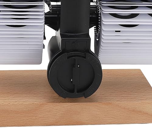 Miniatura 2 de Vintage Retro Desk Flip Clock, White, 24 - Hour - Mechanical Battery Powered, Stainless Steel and Wood Base, Ideal for Home and Office