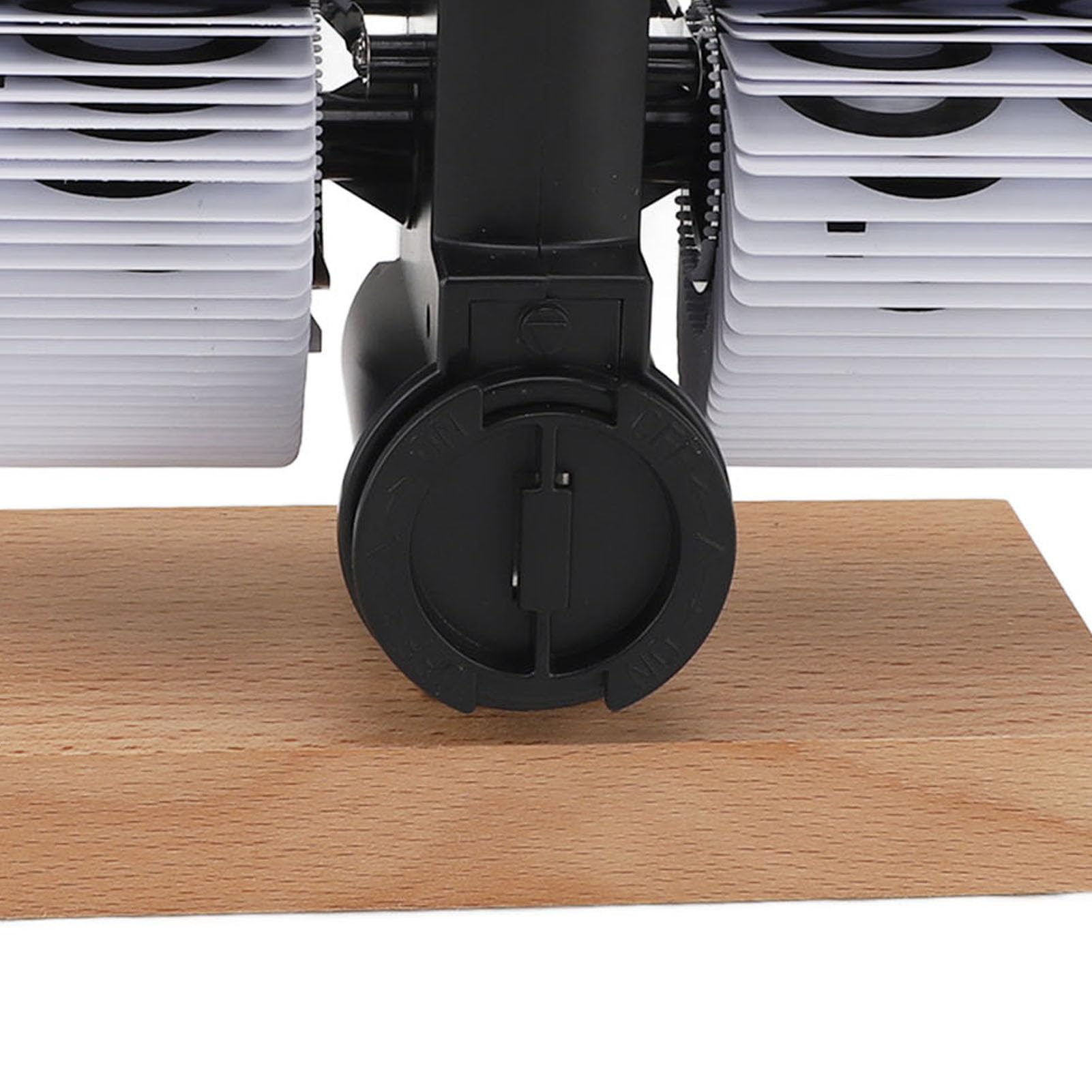 TOPINCN Retro Cyfrowe Zegar Biurka, Mechaniczne baterię Wziewęce Home Office 24 -godzinne Baza Drewna Biała, łatwa do Odczytania Dekoracja Domu i Biura, Odpowiednia dla Każdego