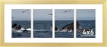 VIOLABBEY 8x24 Cadre d'image de collage, Fits 5 4x6 Photos avec Mat ou une 8x24 Photos sans tapis pour le mur, Cadres de photo Collage 4x6 Cadre d'image Collage noir 8x24 Photo sans tapis, décoration murale