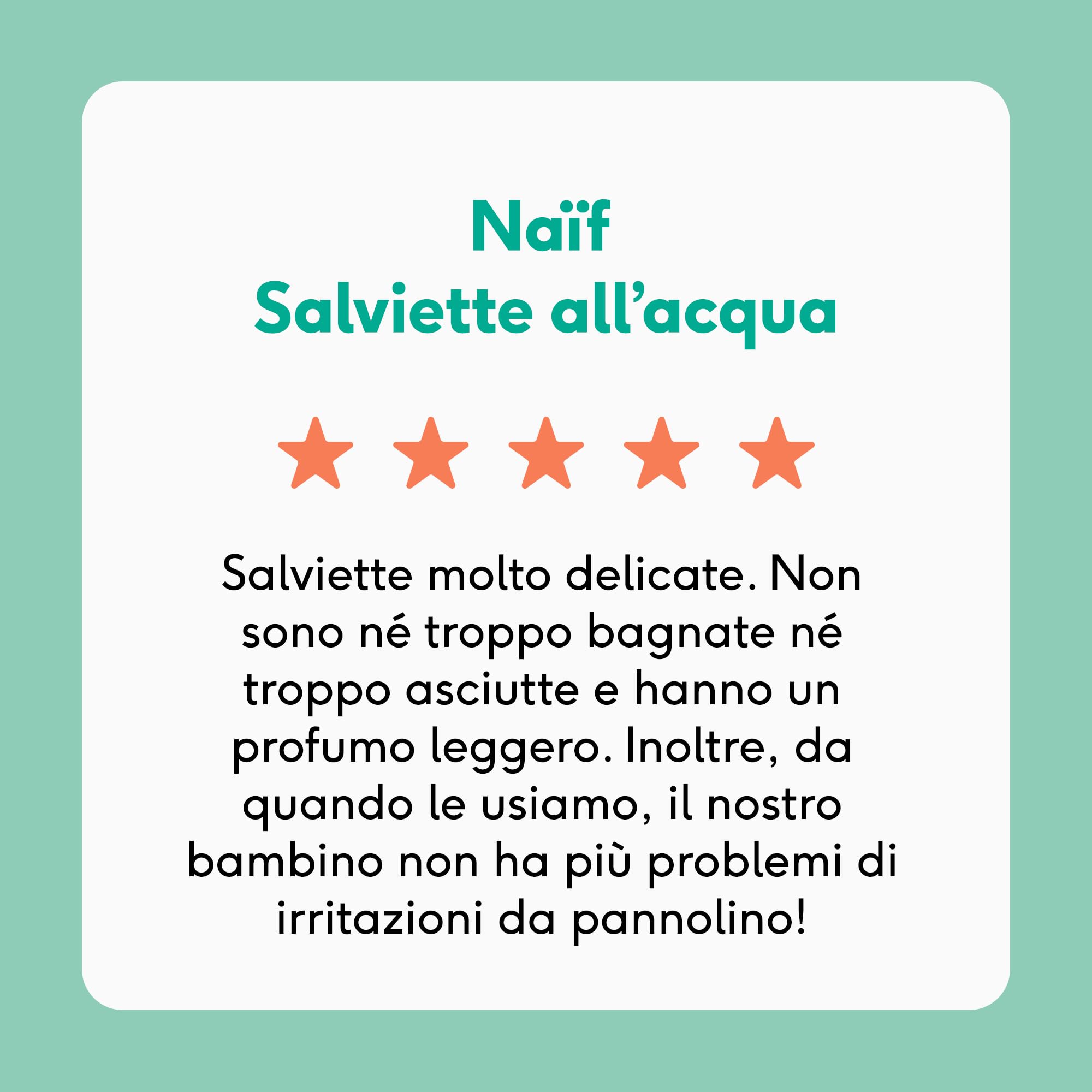 Naïf - Salviette senza plastica - 432 pezzi (8 confezioni da 54 salviette ciascuna) - Cura del sederino, del corpo e del viso del bambino - 99% acqua - 0% profumo e alcol