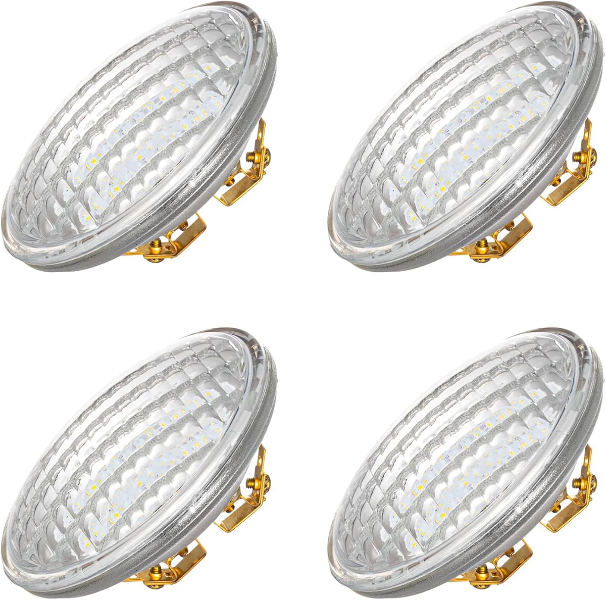 PAR36 LED Landscape Bulb, 36W Equivalent, 90 CRI, Warm White 3000K, 12V AC/DC, 6W 600LM, Outdoor Low Voltage LED Bulbs for Tractor, RV, Snowblower, 4-Pack