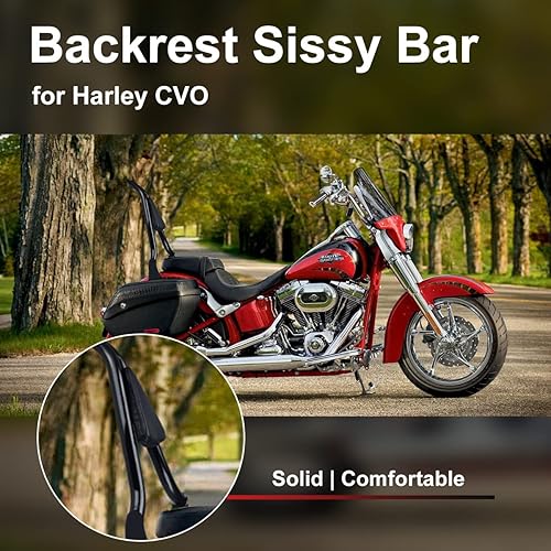 Miniatura 3 de Barra de asiento desmontable de 22 pulgadas para Harley Touring modelos 2009-2024 CVO Road Glide Street Glide Road King, respaldo trasero de una