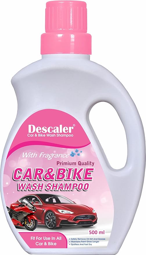 SRJMH Descaler Car Washing Shampoo Liquid With Extra Foaming For Car Care and Cleaning Spot Free Cleaning Scratch or Leave Water, Dust and Grime(pink color ,fragrance)