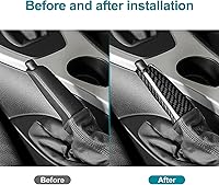 Vista 3 de AIRSPEED de fibra de carbono para BMW Funda de mango de freno de mano Compatible con BMW 1 2 3 4 Series E90 E91 E92 Z4 E85 E86 E87 E81 E82 E87 E88