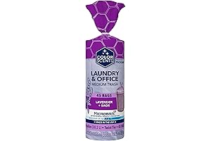 Color Scents Purple Trash Bags: Lavender and Sage Scented Odor Control