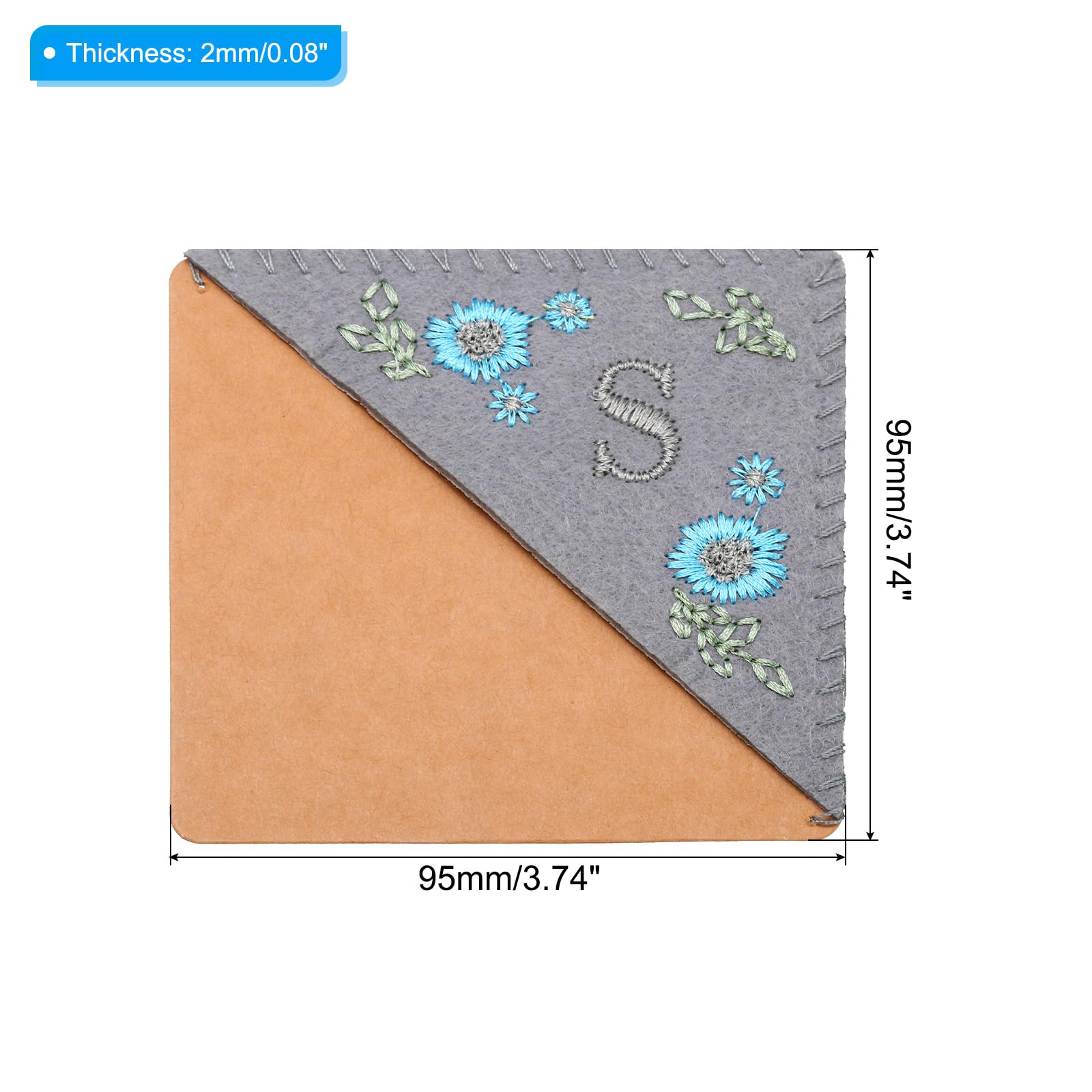 PATIKIL Personalized Embroidered Corner Bookmark - Image 2