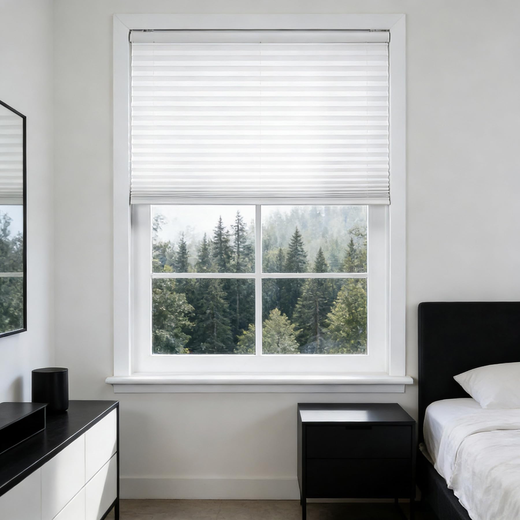 Store plissé occultant protection privée contre le soleil double sens