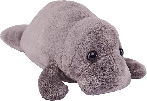 Wild Republic Pocketkins Eco Manatí de peluche, 5 pulgadas, juguete de peluche, hecho de materiales reciclados, respetuoso con el medio ambiente