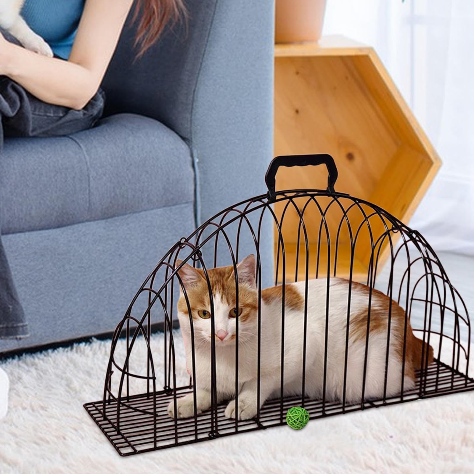 Katzenkäfige Mesh-Metall Multifunktionales Pflege- Und Badetool | Katzenpflege- Und Badekäfig Für Zuhause, Indoor, Reisen, Tierarztbesuche, Autofahrten Und