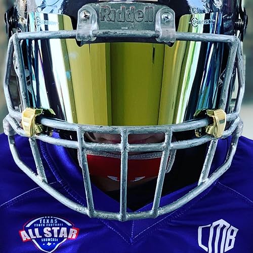 Miniatura 4 de Clips de visera de casco de fútbol de precisión. Se adapta a marcas de cascos para niños, jóvenes y adultos. Accesorios para protección de ojos