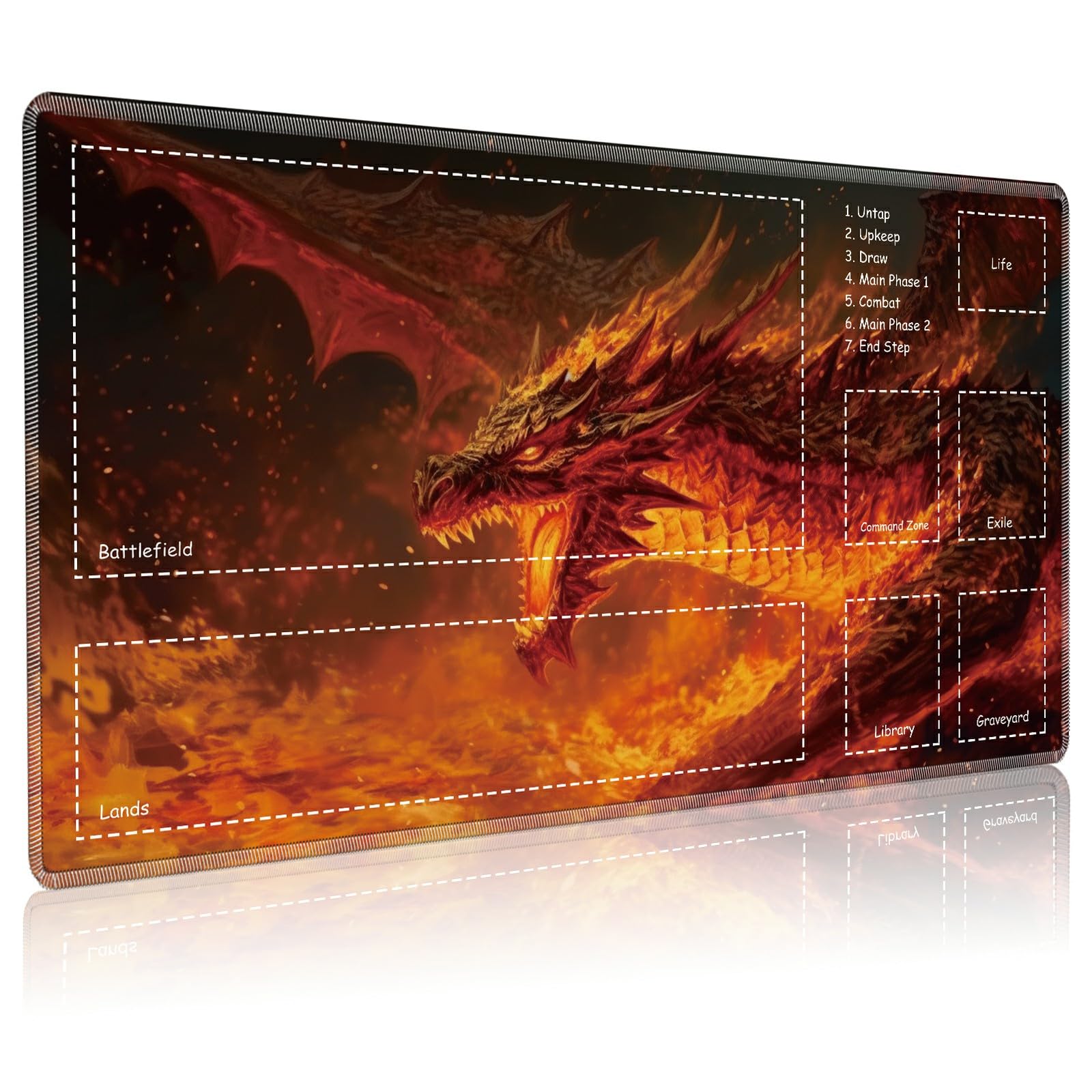Amazon.com: BREIDMKFM Playmat for MTG with Zones, 24 x 14 inches