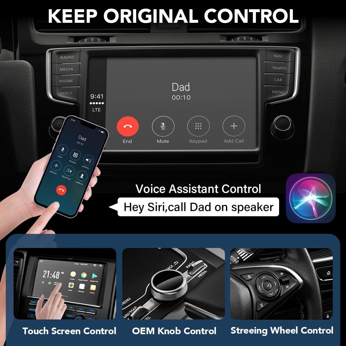 Cómo utilizar Android Auto y Apple CarPlay sin cables dentro del coche: de Carsifi a OTTOCast