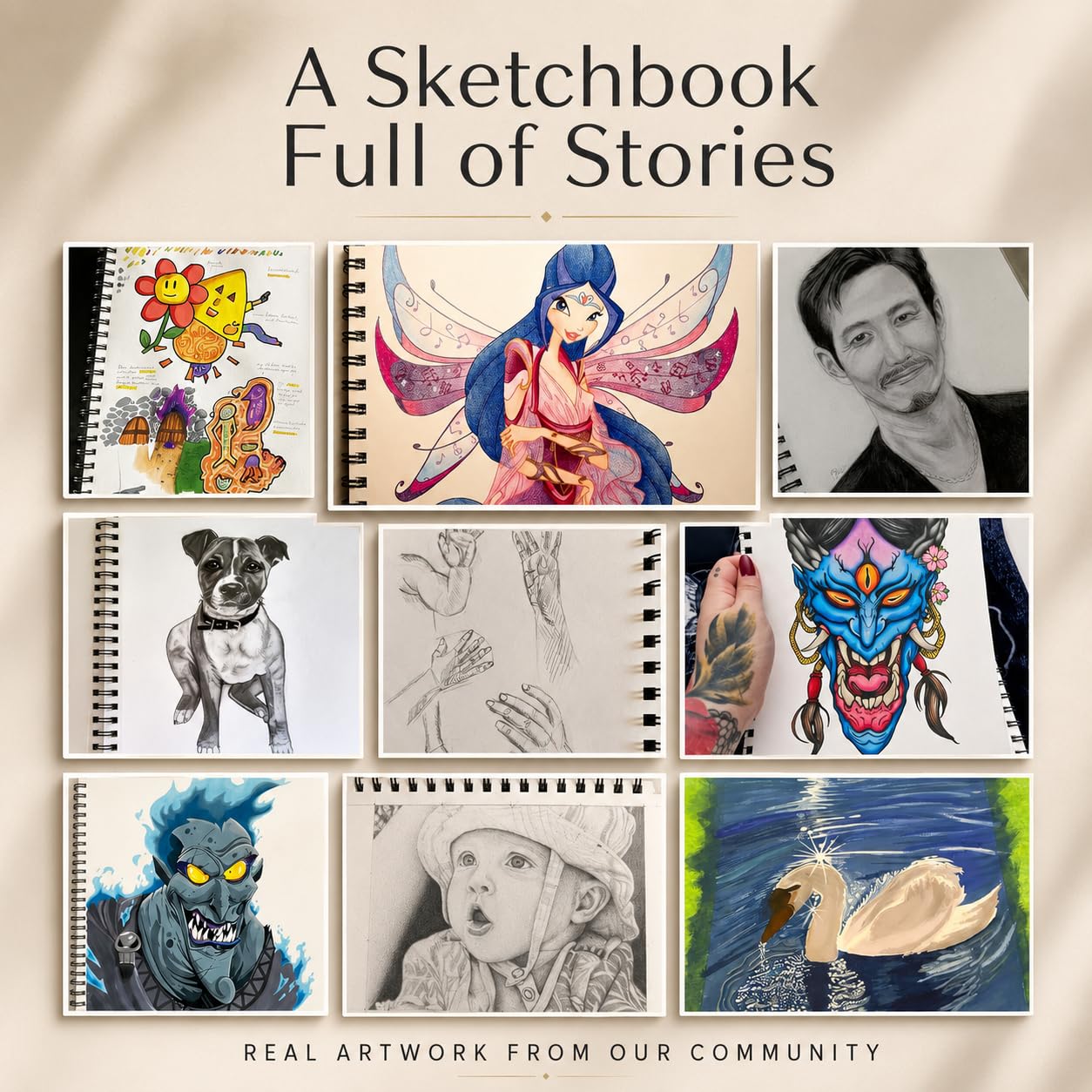 Amazon.com: Artist's Sketchbook Hardcover – 200GSM Very Thick