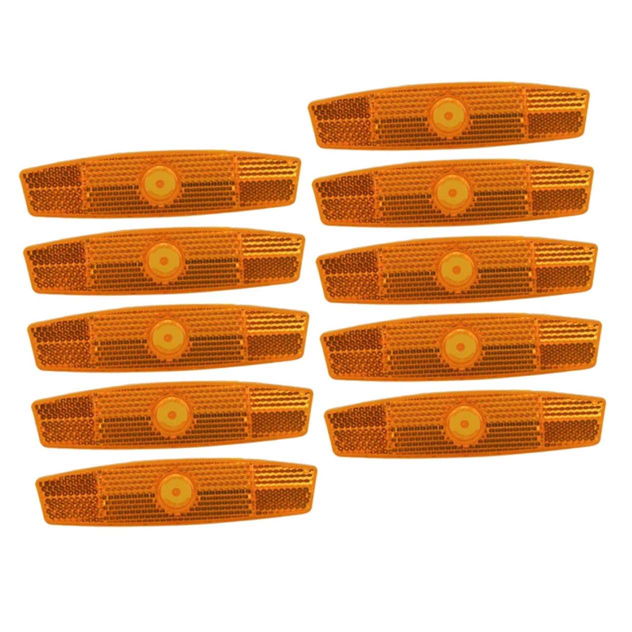 Mikikit 10pcs Professional Bike Reflectors Reflective Wheel Spoke Lights for Night Biking Safety