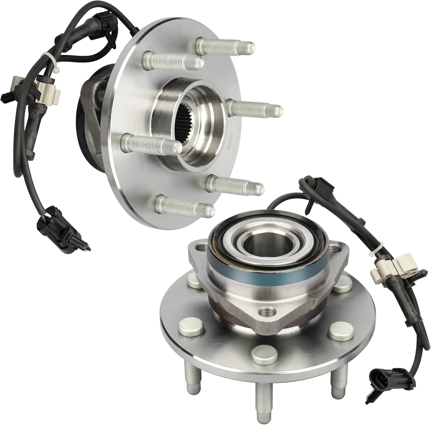 for 4WD Front Wheel Hub and Bearing Assembly Wheel Bearing for Cadillac Escalade, for Chevy Avalanche, Express 1500, Silverado, Suburban, Tahoe, for GMC Sierra, Yukon, Savana W/ABS 2PCS 515036x2B
